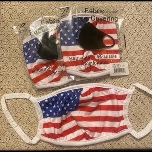 2 Large/extra large flag face masks, new.